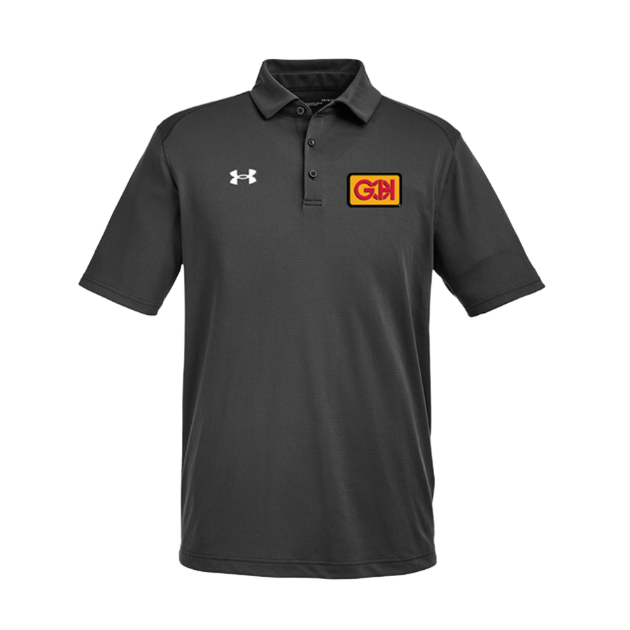 Black/White Under Armour Men's Tech Polo