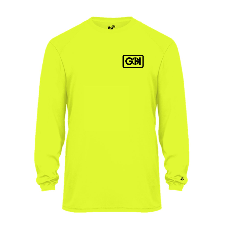 Badger Long Sleeve Shirt-Safety Yellow