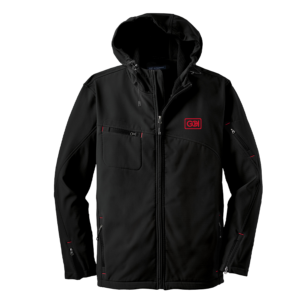 Port Authority Textured Hooded Soft Shell Jacket - Image 1