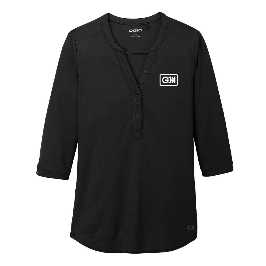Blacktop Henley 3/4 Sleeve Shirt
