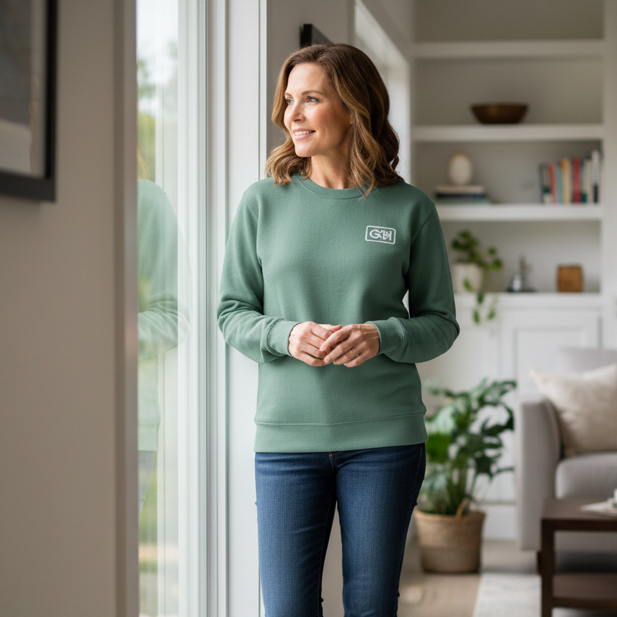 Comfort Colors Adult Crewneck Sweatshirt - Light Green