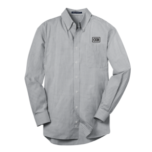 Charcoal Port Authority® Plaid Pattern Easy Care Shirt - Image 1