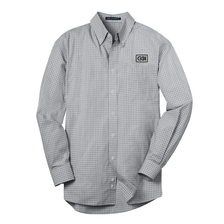 Charcoal Port Authority® Plaid Pattern Easy Care Shirt