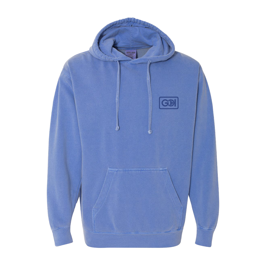Comfort Colors Flo Blue Unisex Garment-Dyed Hooded Sweatshirt