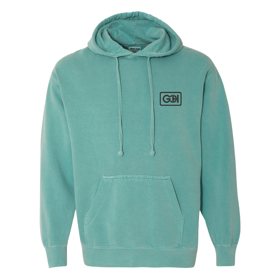Comfort Colors Seafoam Unisex Garment-Dyed Hooded Sweatshirt